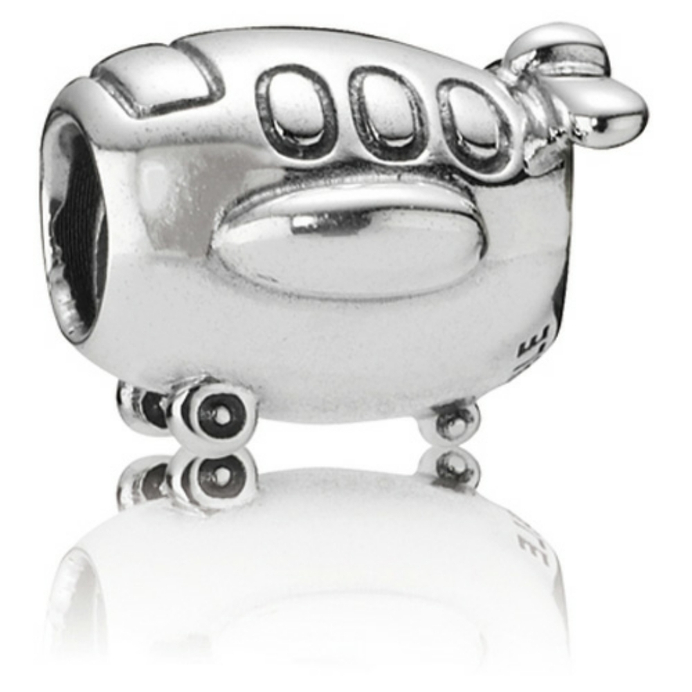 Pandora Silver Cartoon Airplane Charm DEADSTOCK